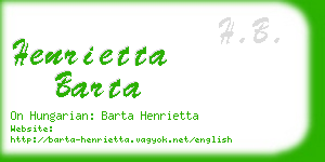 henrietta barta business card